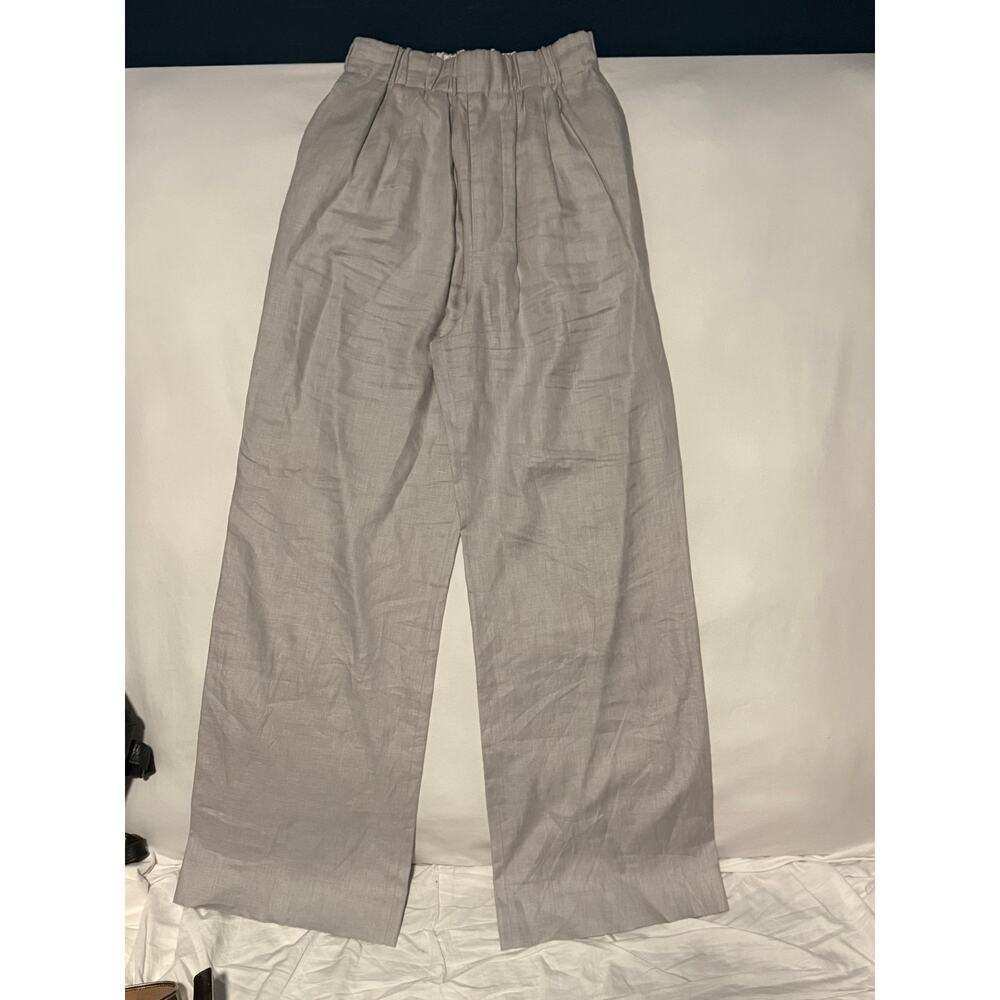 Organic by John Patrick Linen Wide Leg Trousers | Sz M | Quiet Luxury
